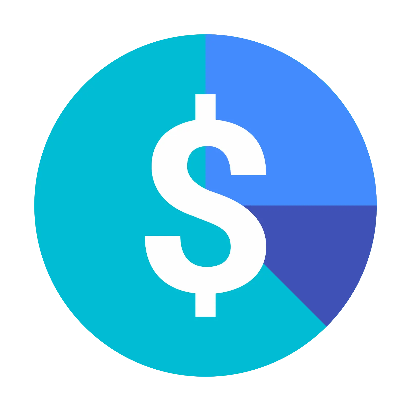 Financial Pie Chart Icon with Dollar Symbol