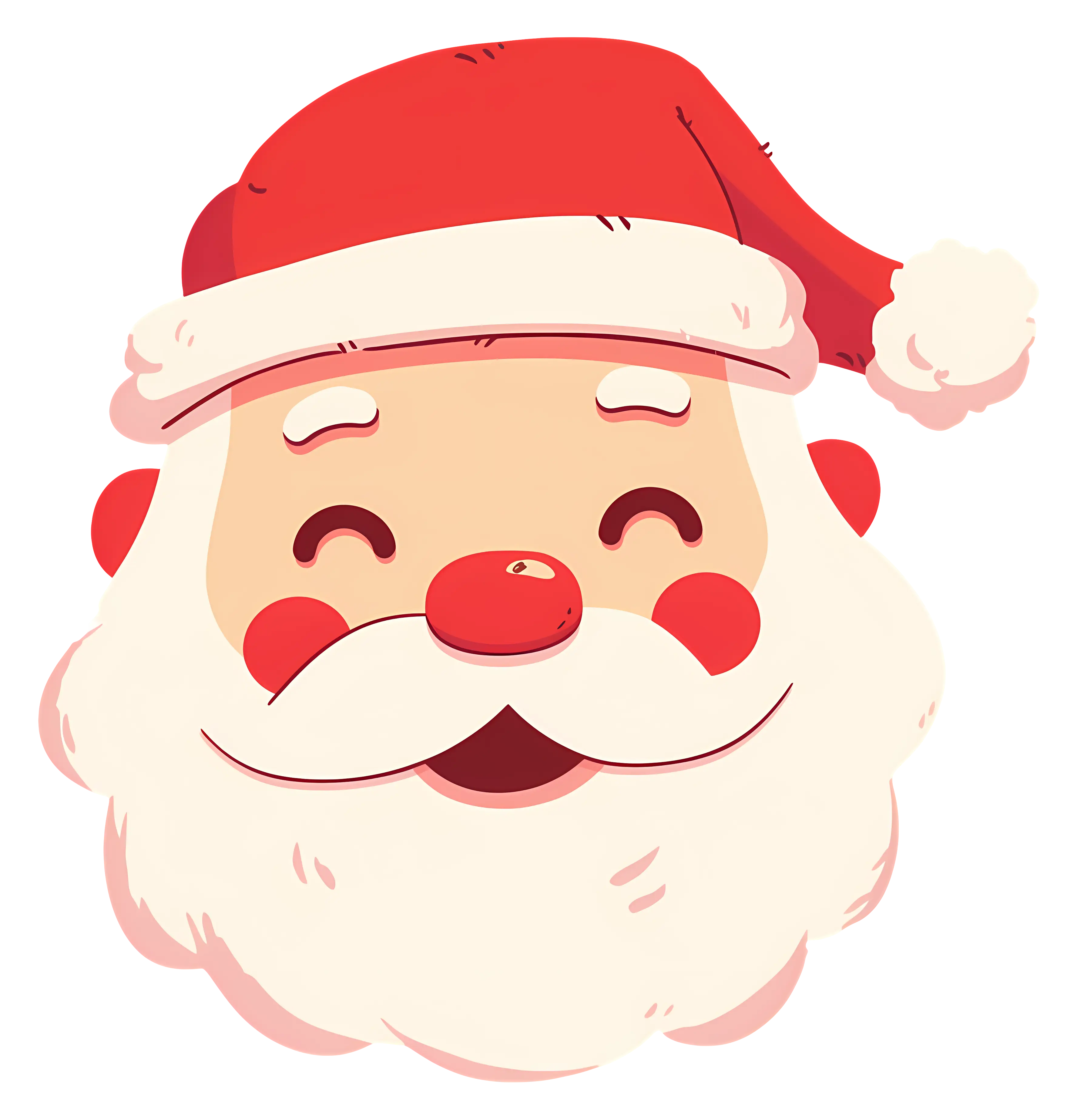 Santa Claus Head with Festive Spirit