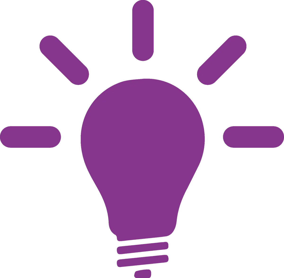 Purple Light Bulb Illustration