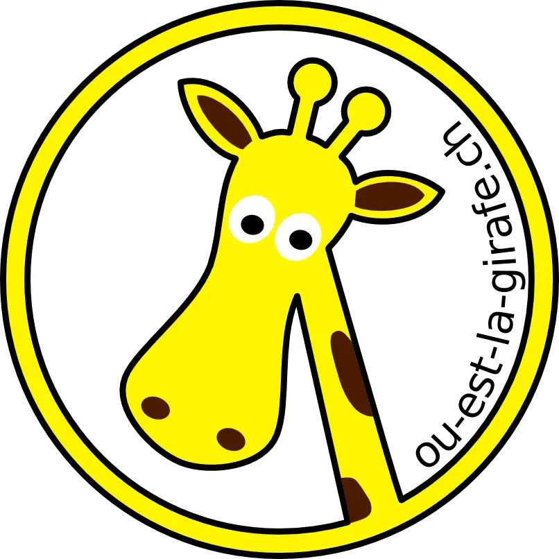 Cute Giraffe Cartoon Badge for Kids