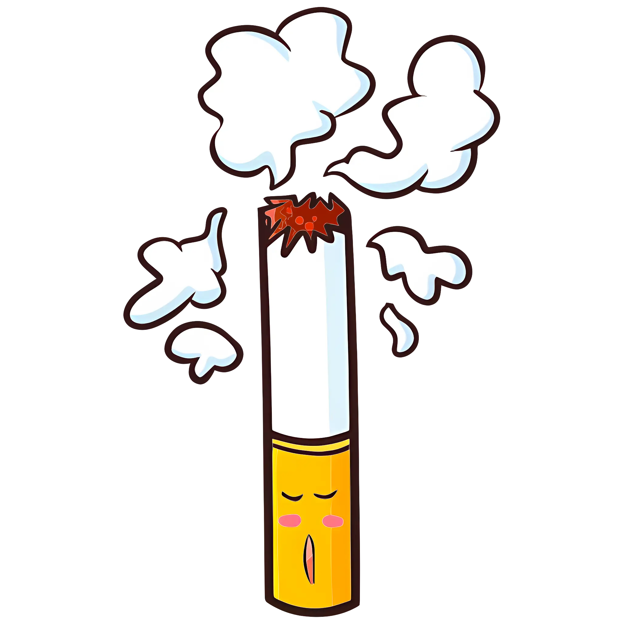 Sad Cigarette with Smoke