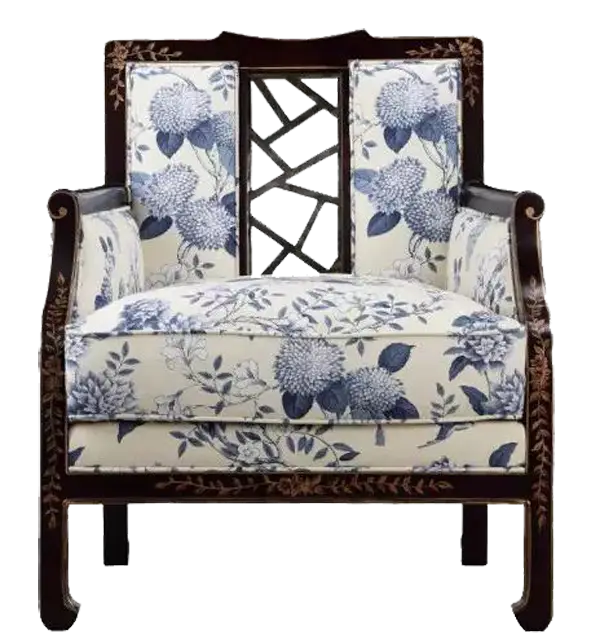 Floral Armchair for Living Room