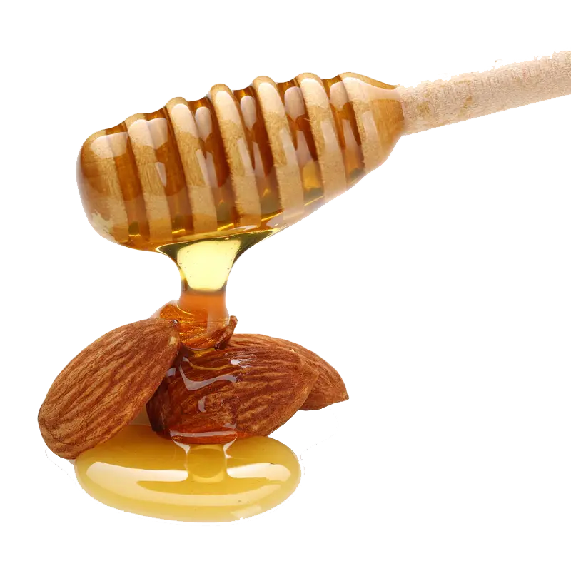 Honey Dripping on Almonds