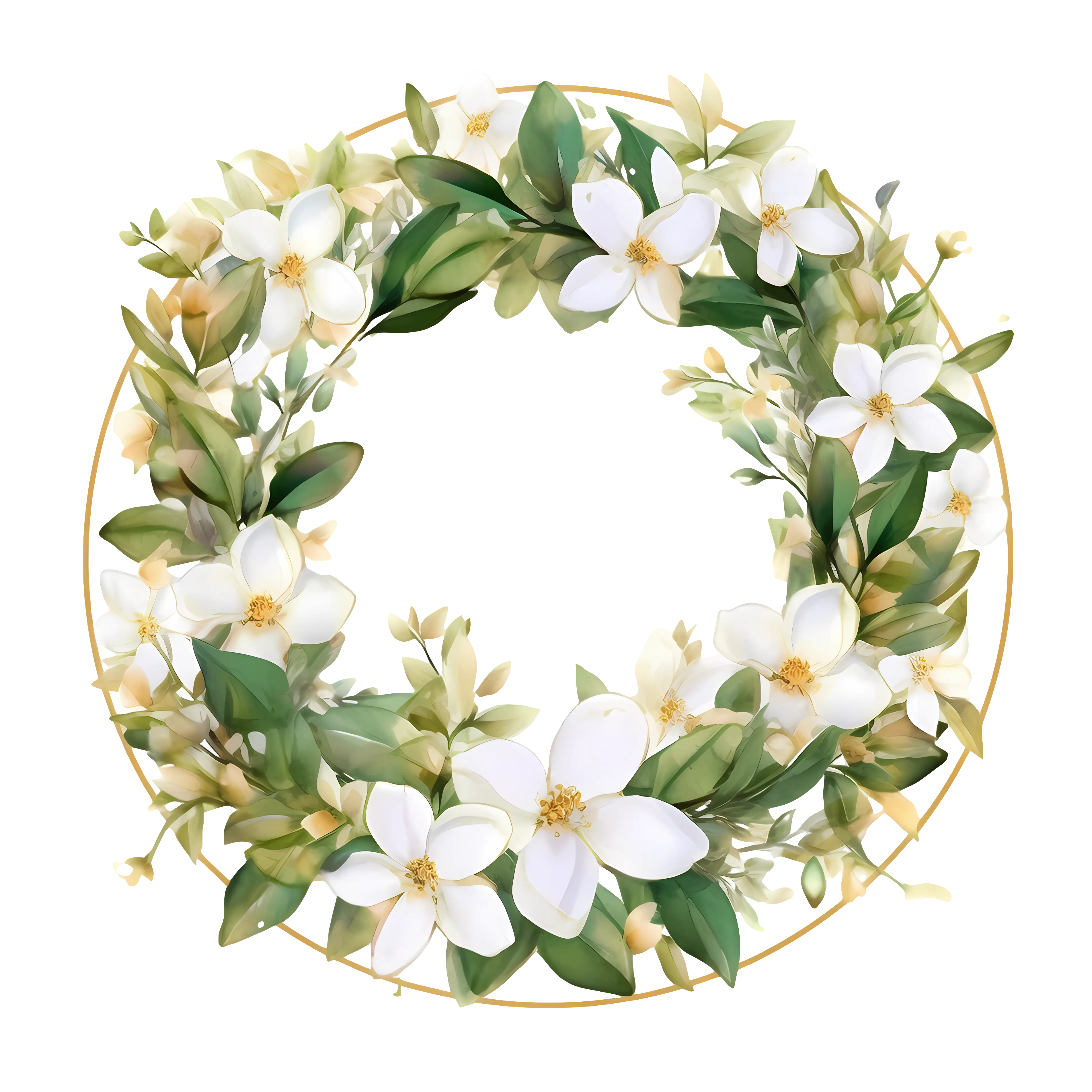 Elegant Floral Decorative Wreath Design