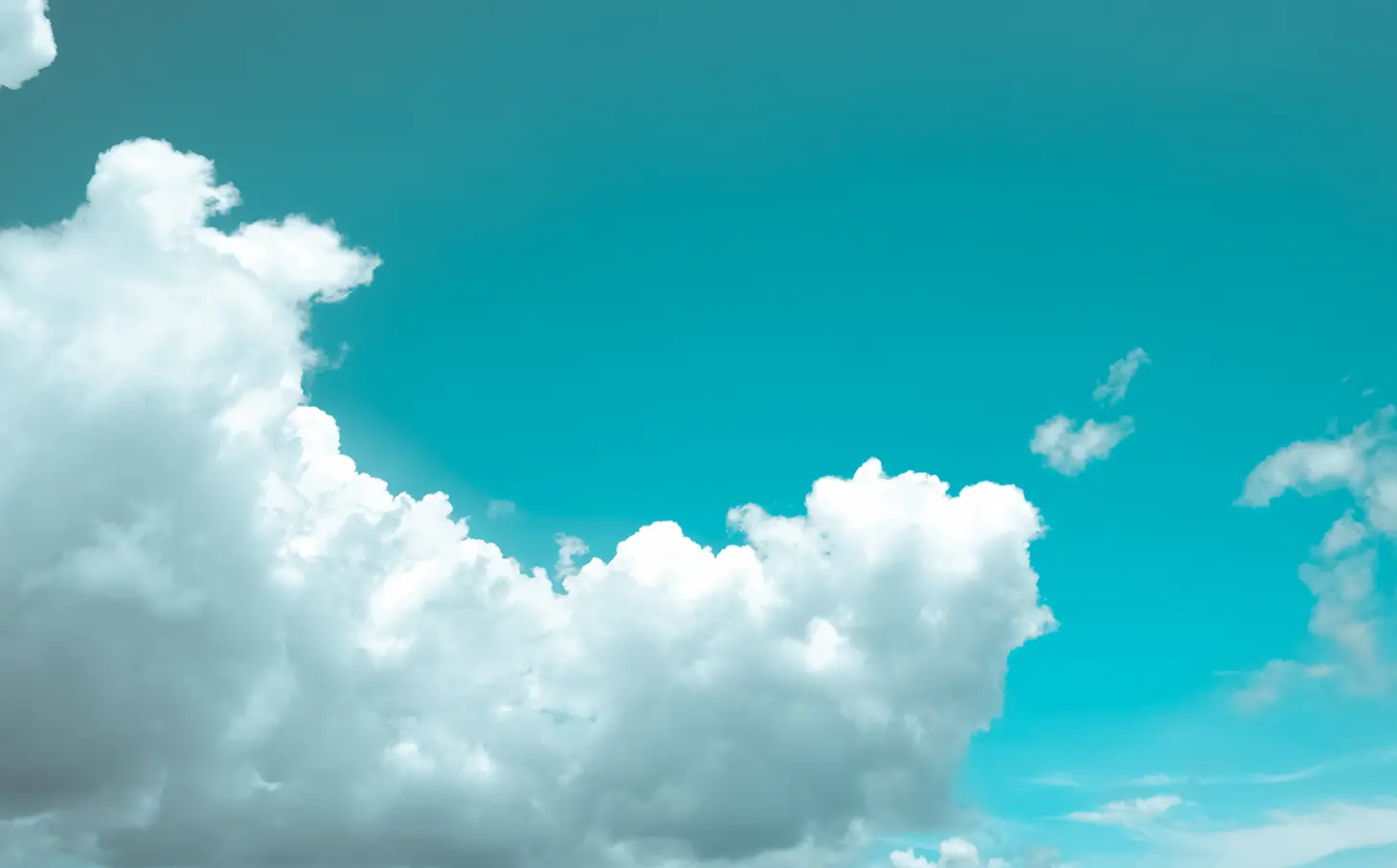 Clear Sky with White Clouds