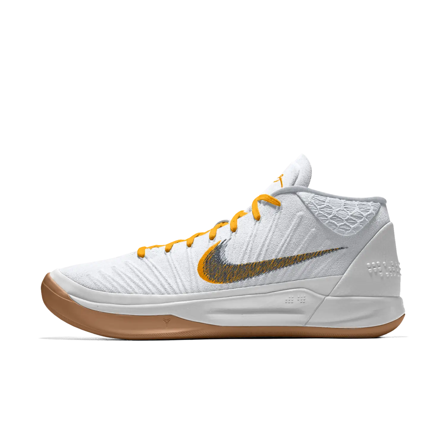 White Sports Shoe with Orange Accents