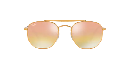 Golden Sunglasses with Reflective Lenses