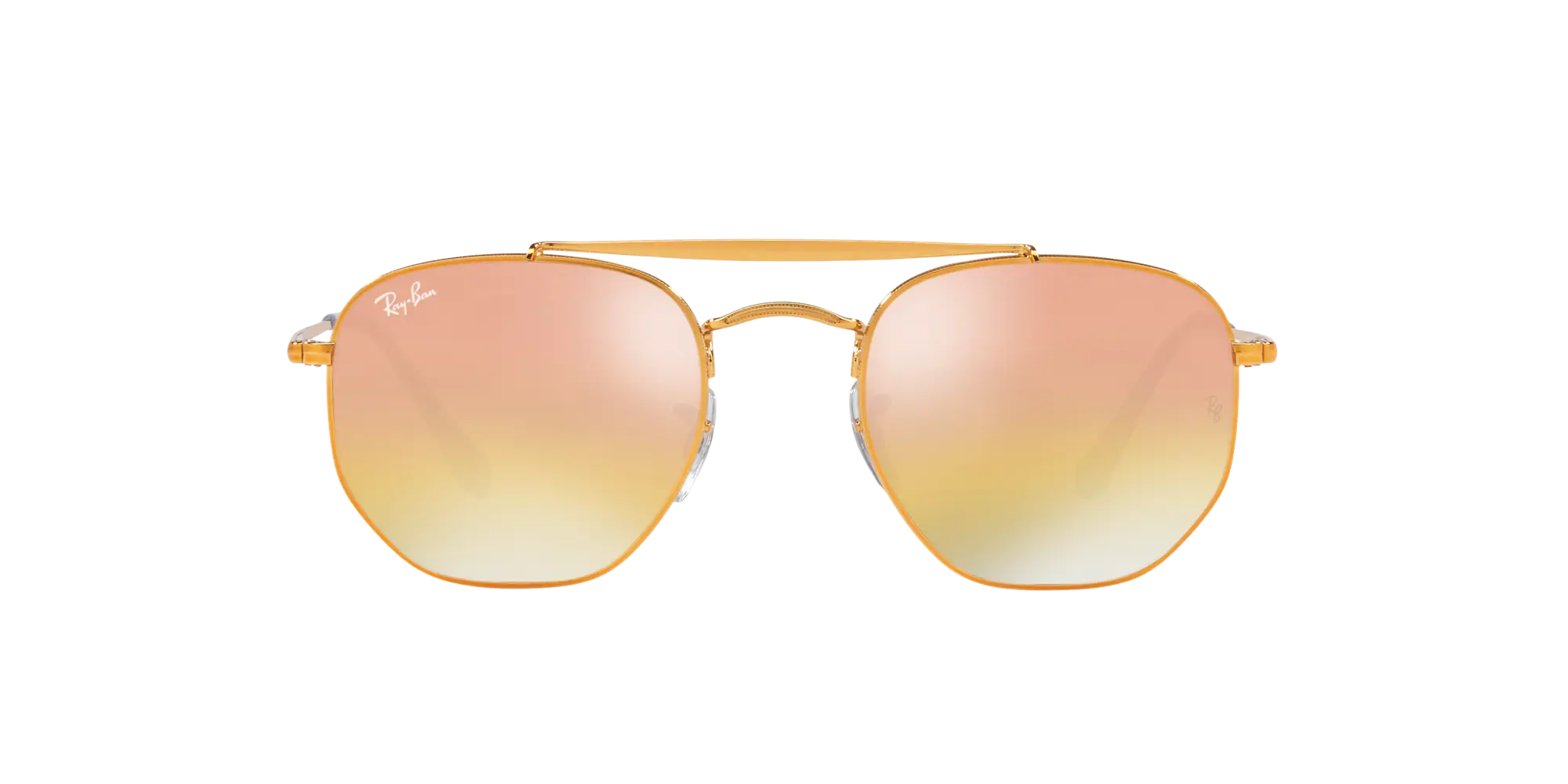 Golden Sunglasses with Reflective Lenses