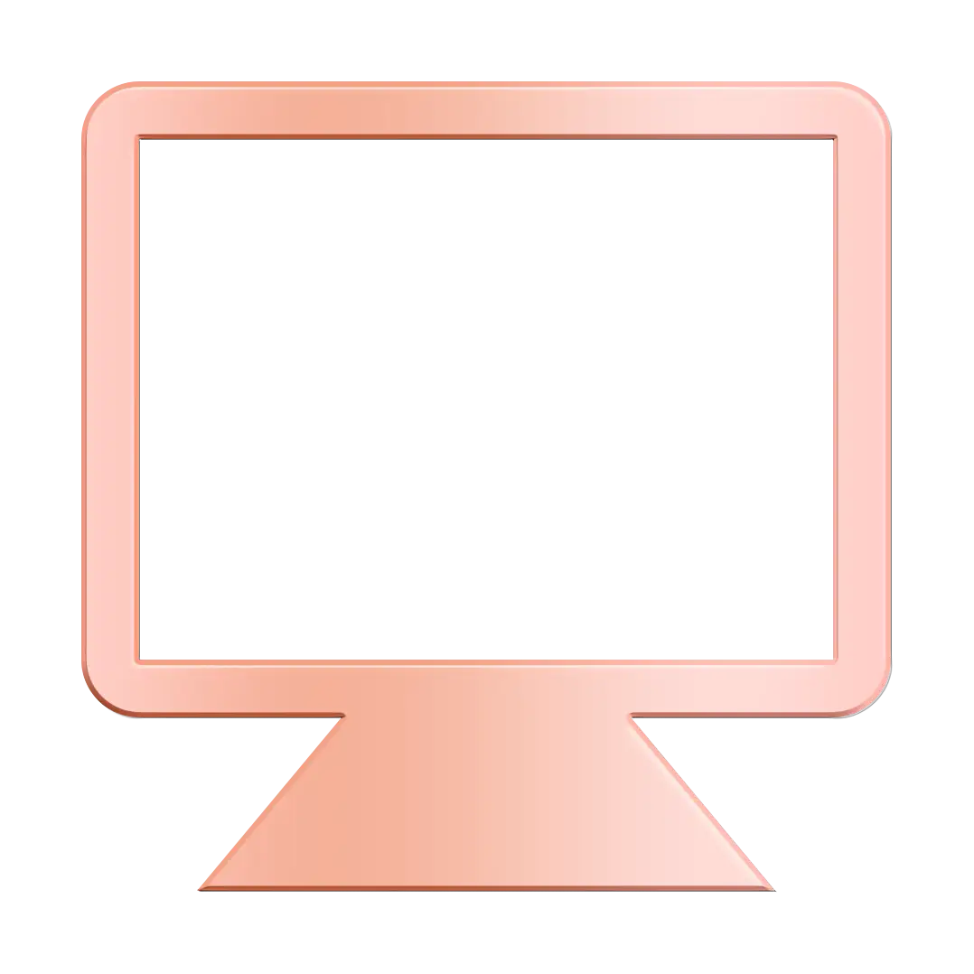Pink Desktop Monitor Icon
