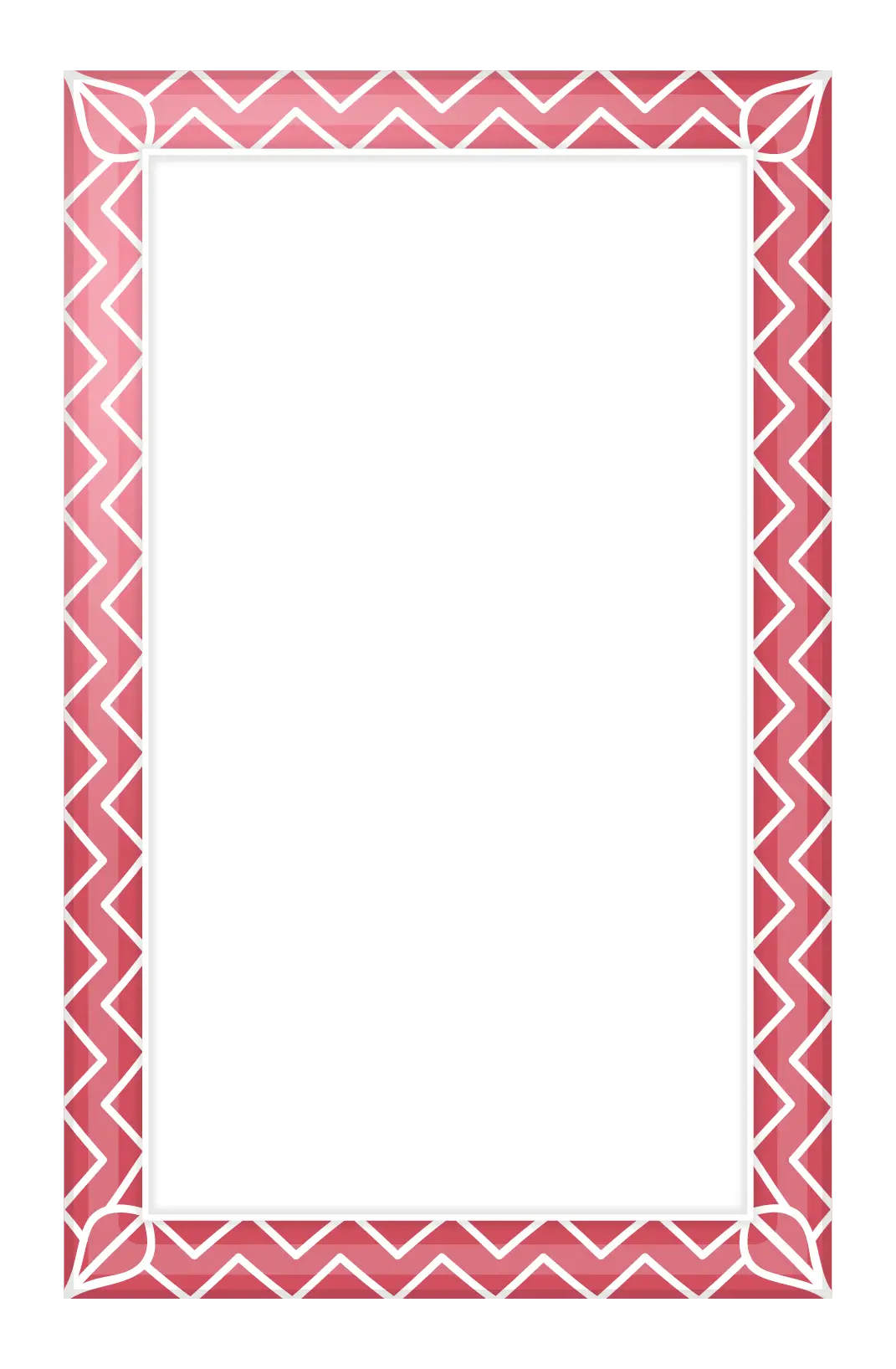 Red Zigzag Decorative Frame