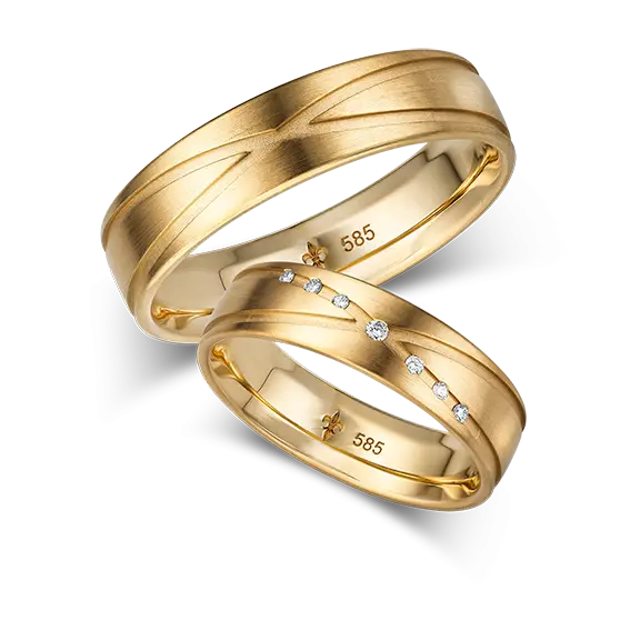 Gold Wedding Rings with Elegant Design