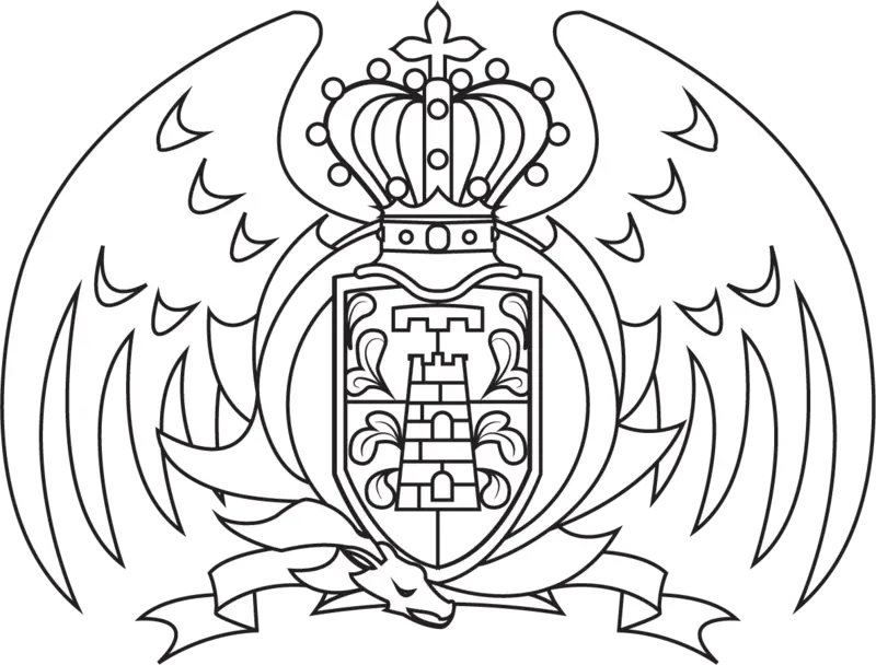 Royal Crest with Wings and Crown