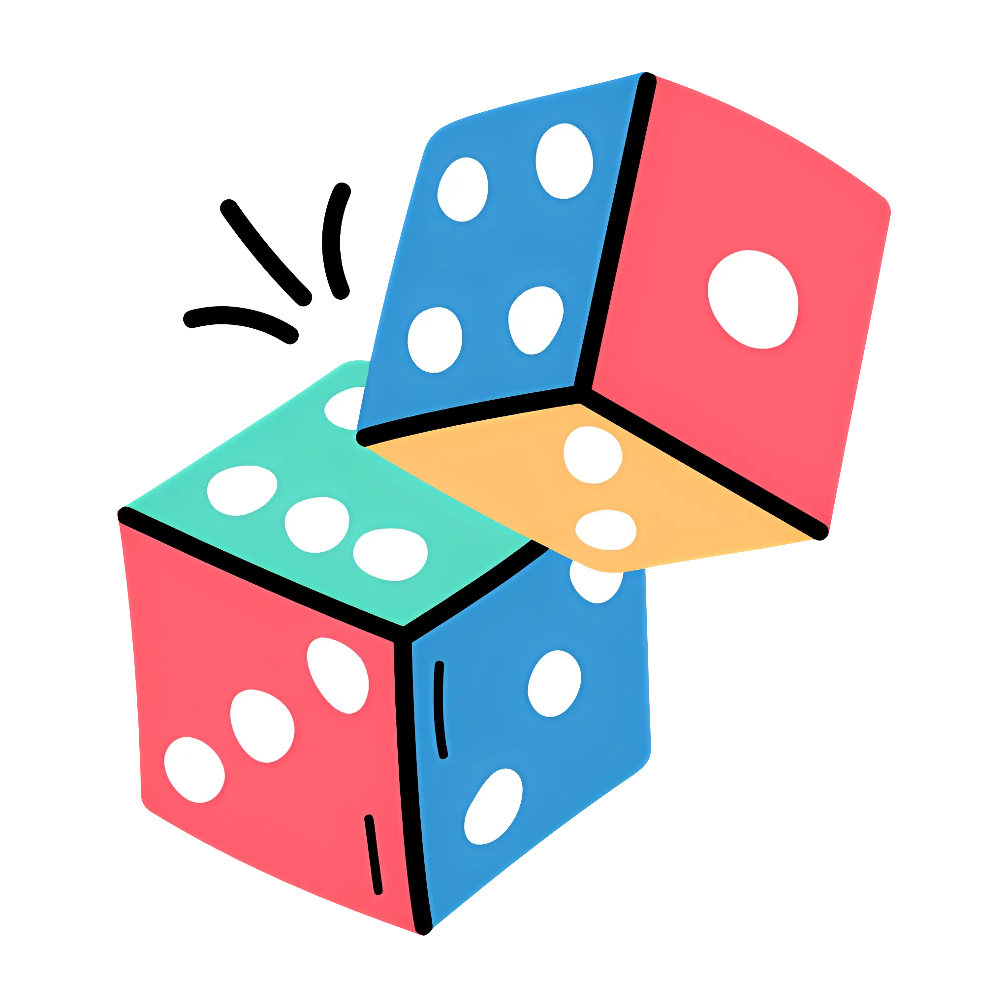 Colorful Dice Illustration