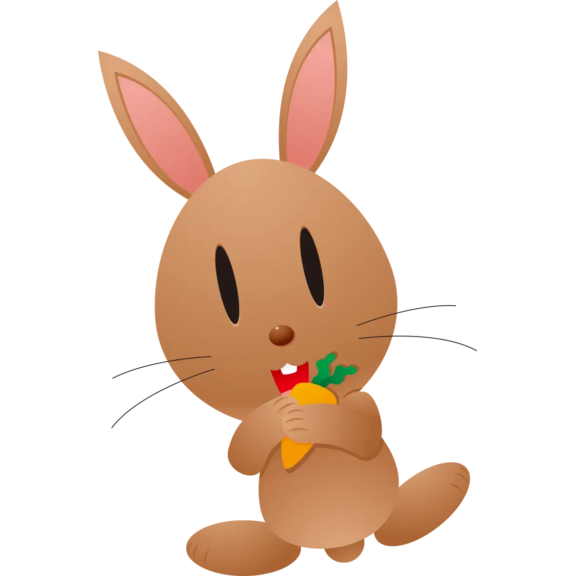 Cartoon Rabbit with Carrot
