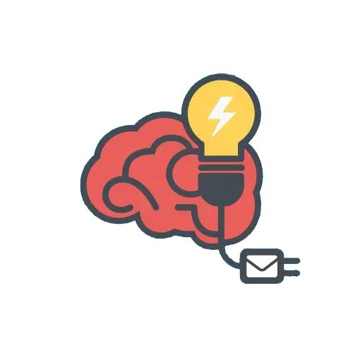 Brain and Lightbulb Cartoon Illustration for Education Concept