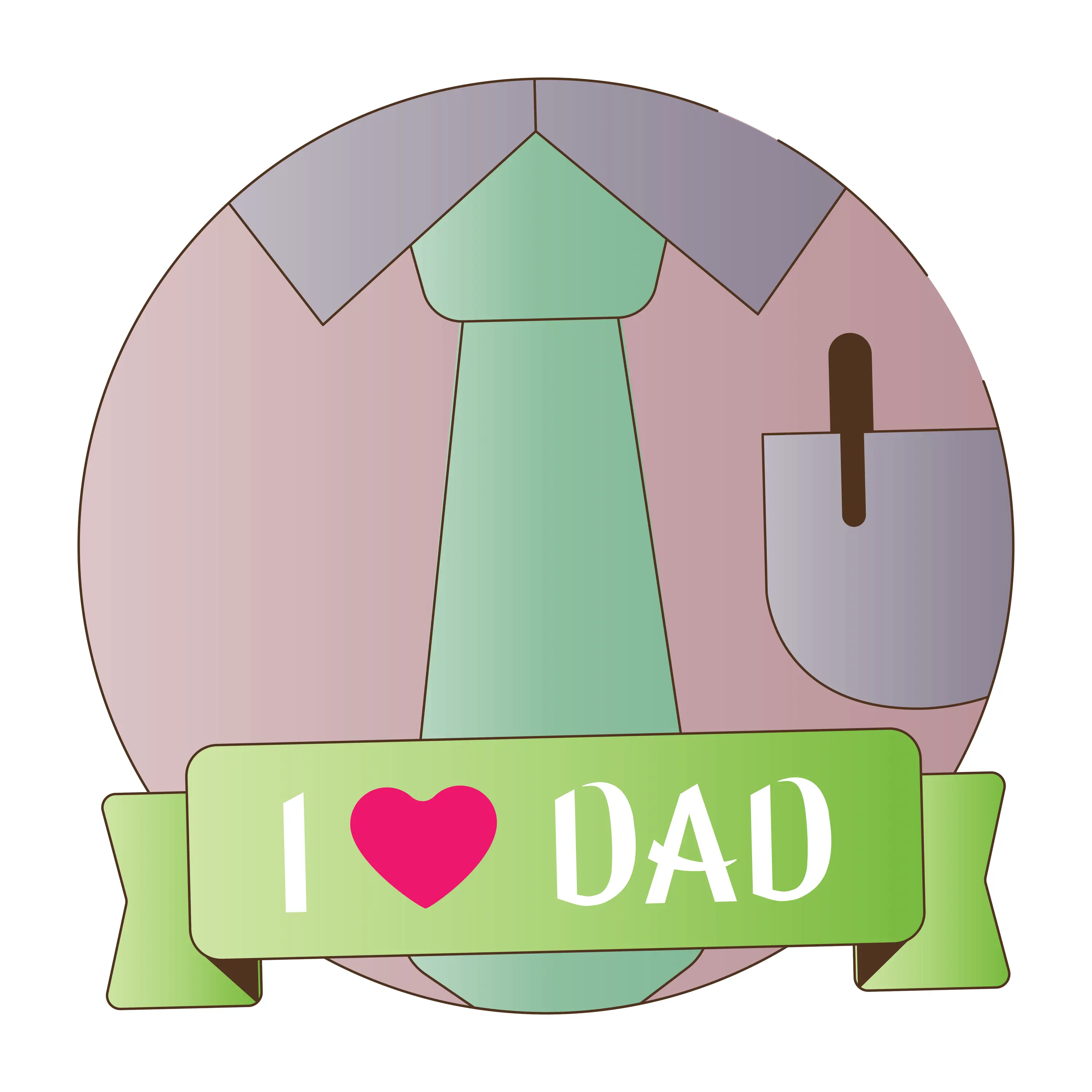 I Love Dad Badge for Father&#039;s Day