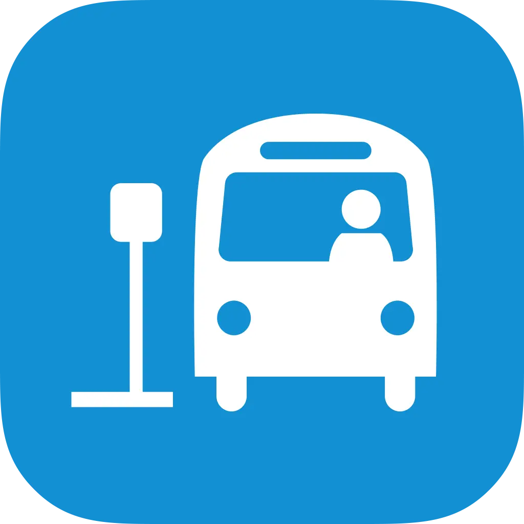 Blue Bus Stop Sign