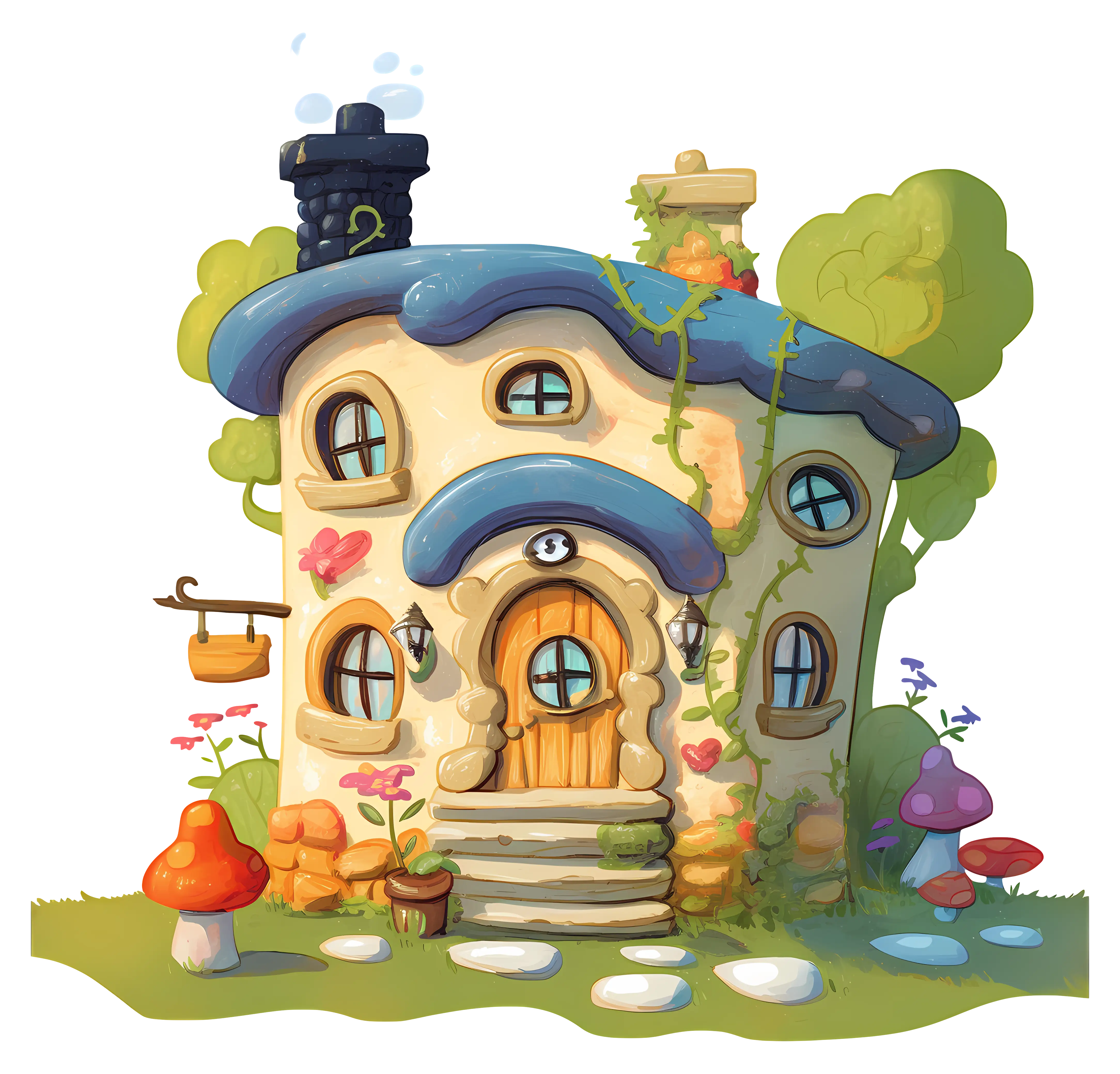 Whimsical Cottage in Garden