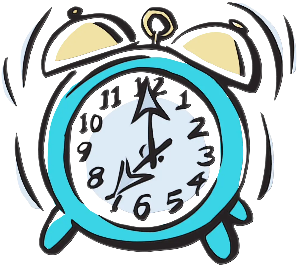 Blue Alarm Clock Ringing