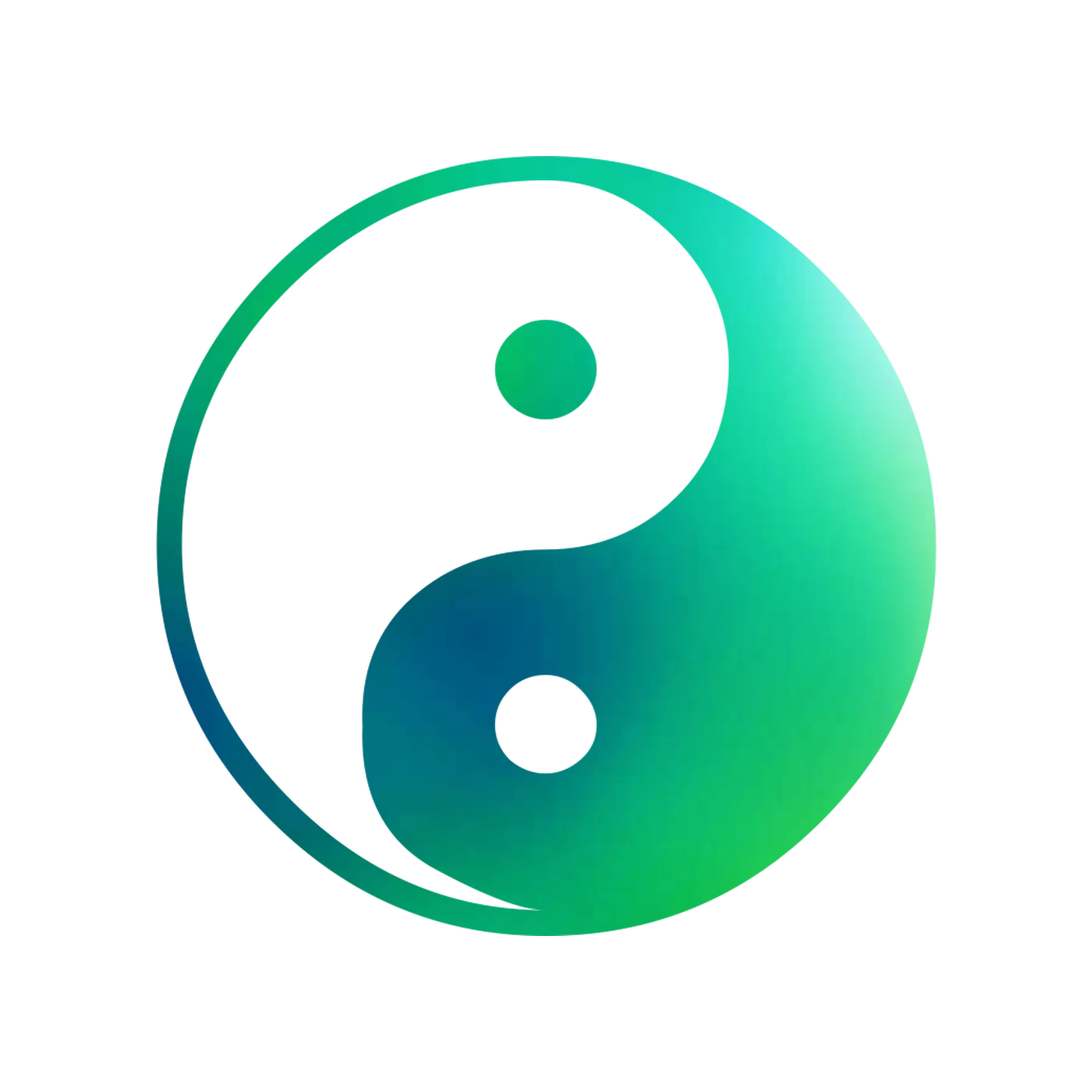 Gradient Yin-Yang Symbol Illustration