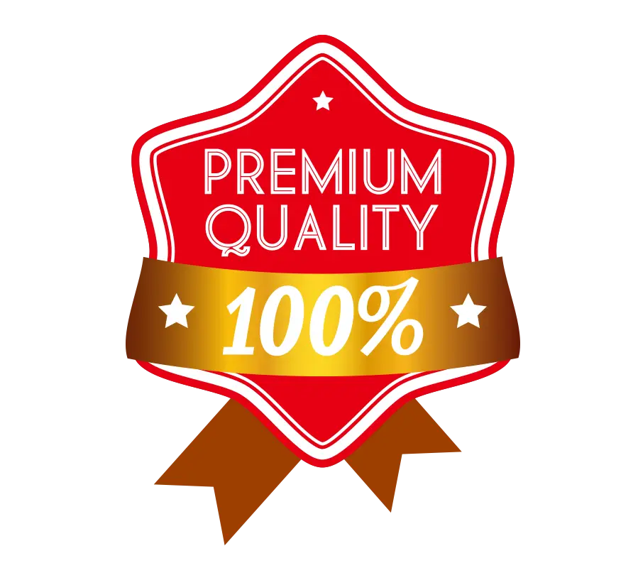 Red Premium Quality 100% Badge