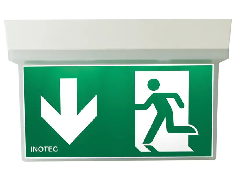Emergency Exit Sign with Arrow