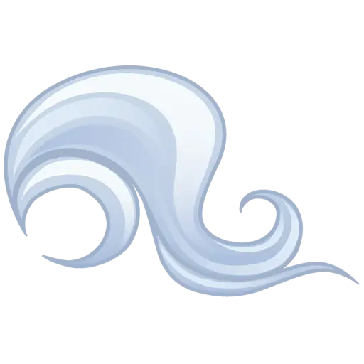 Blue Wind Swirl Decorative Graphic