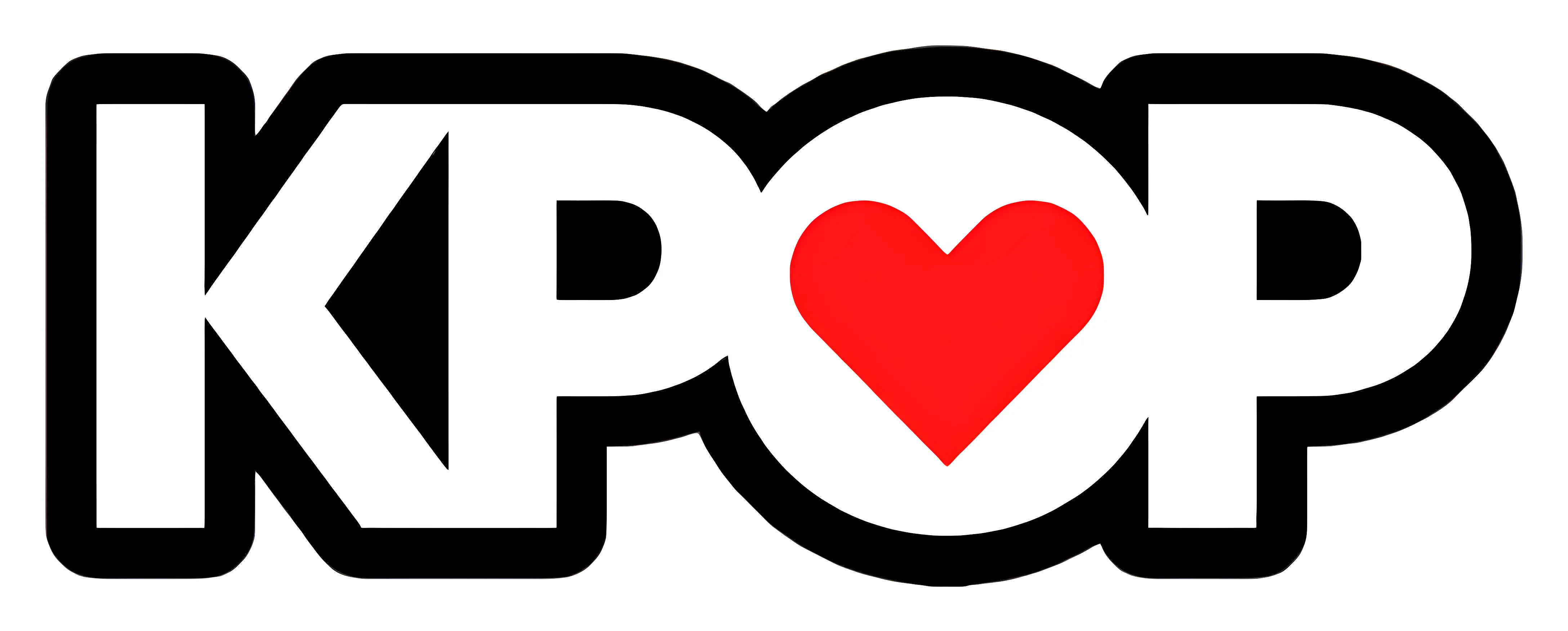K-pop Heart Logo Graphic