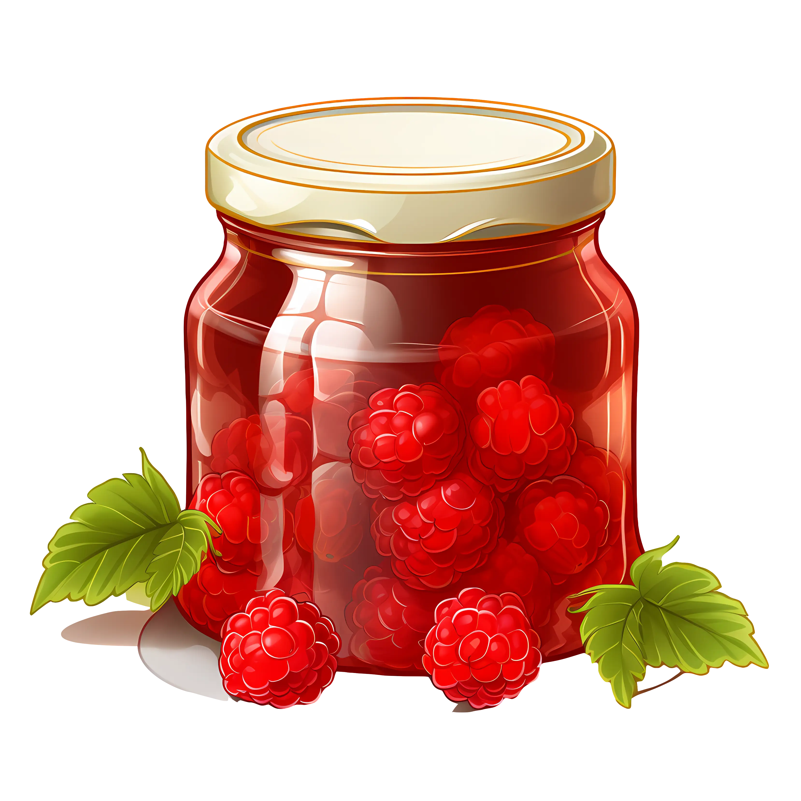 Jar of Raspberry Jam Illustration