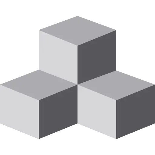 Stacked Gray Cubes in Minimalist Style