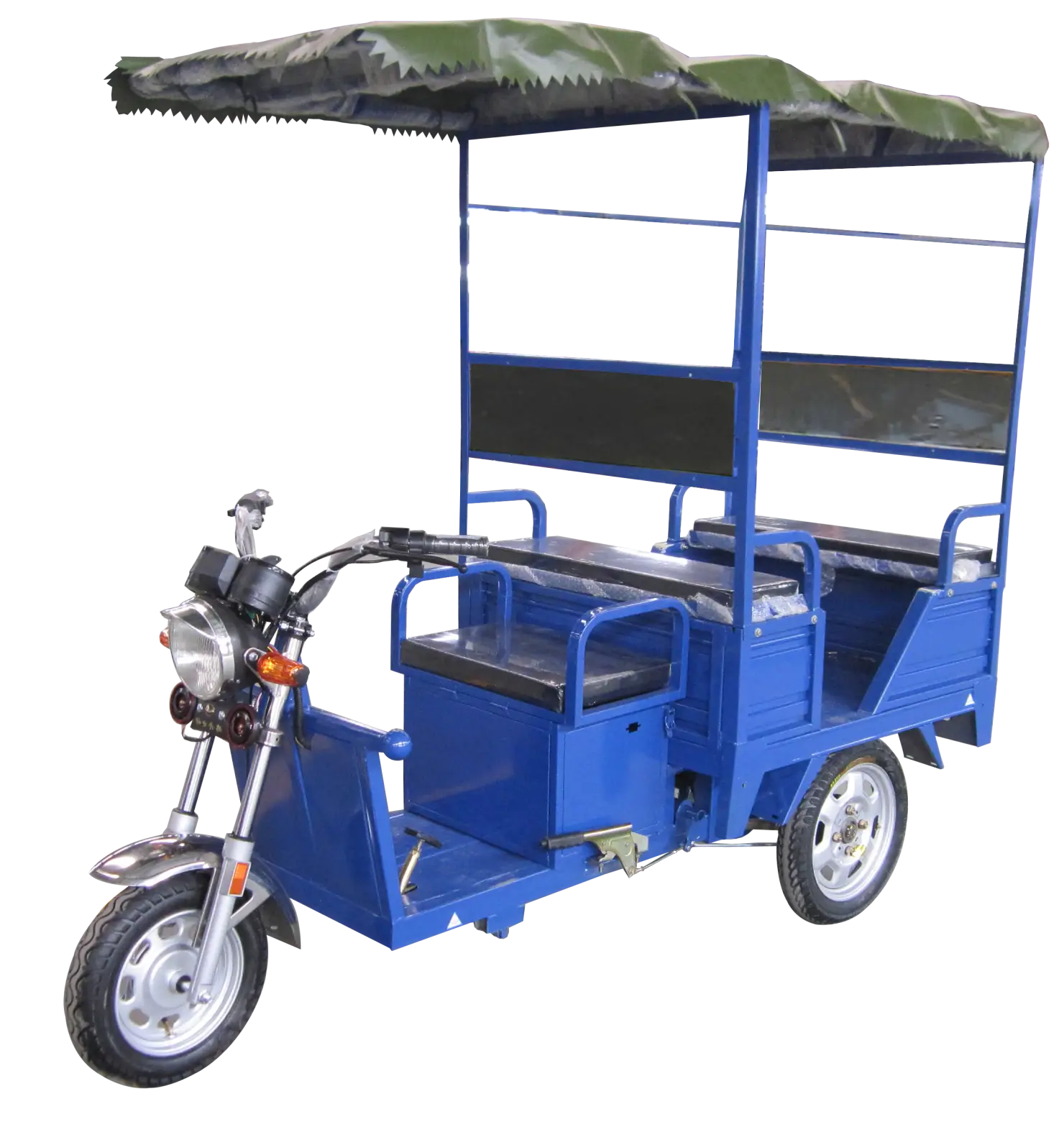 Blue Electric Rickshaw