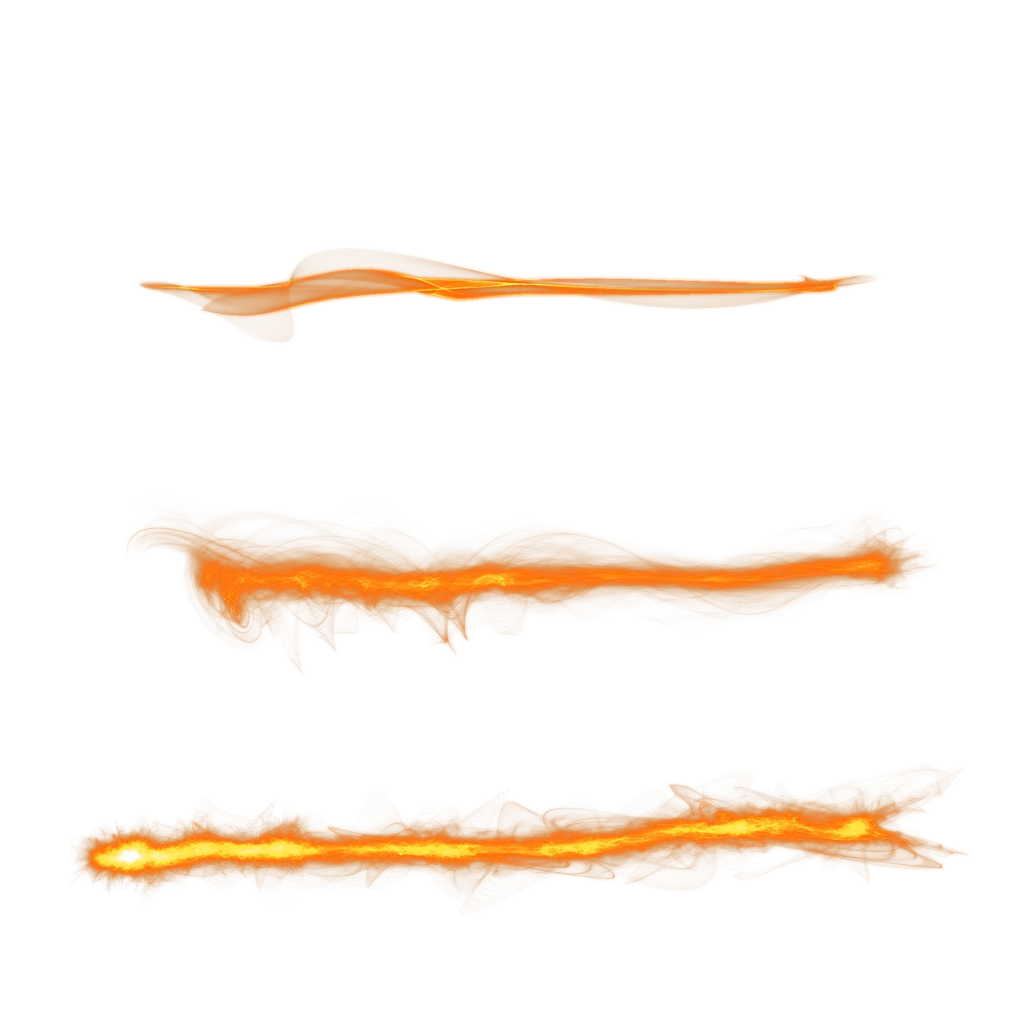Fiery Streaks of Orange Flame