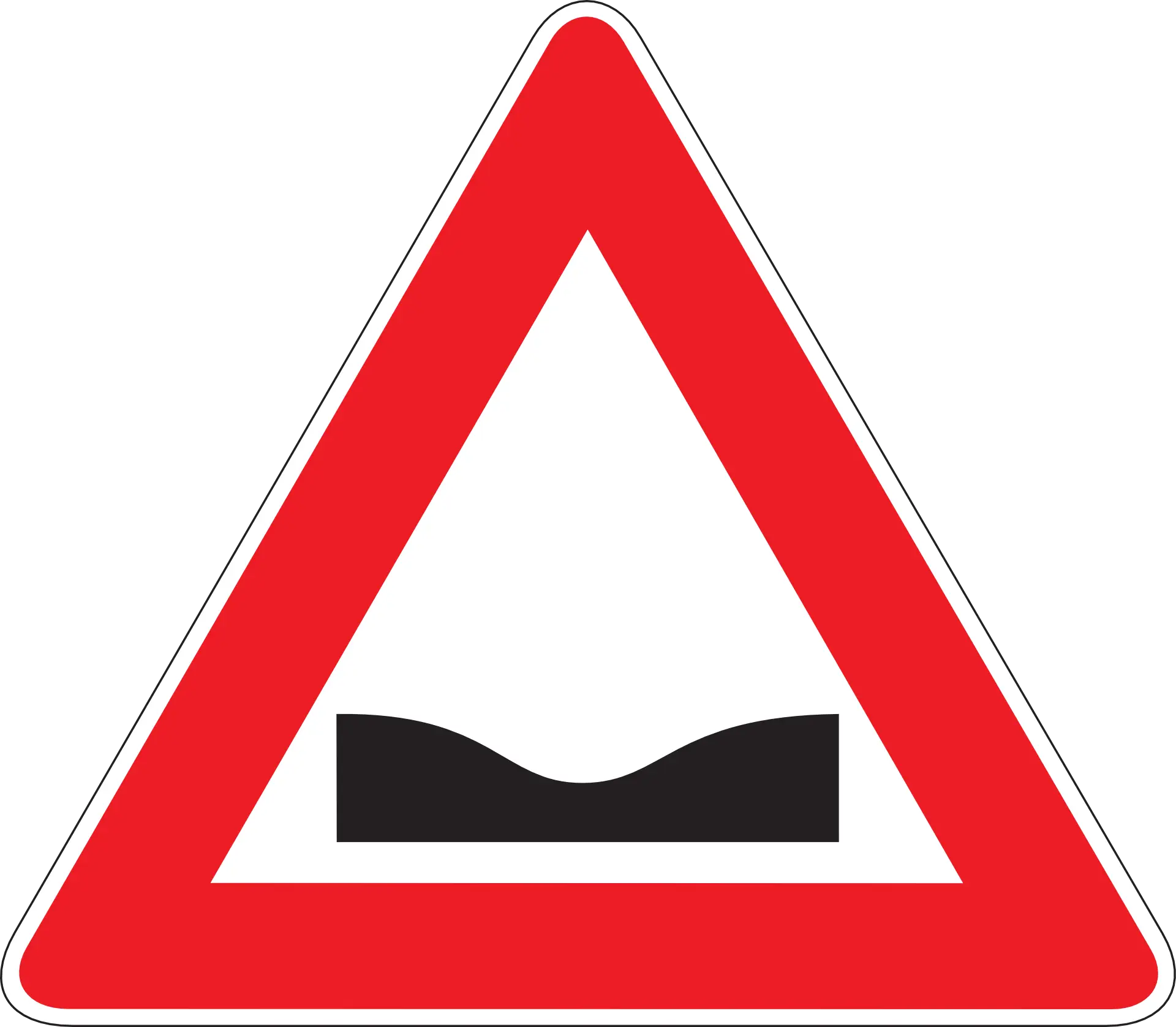Dip Road Sign
