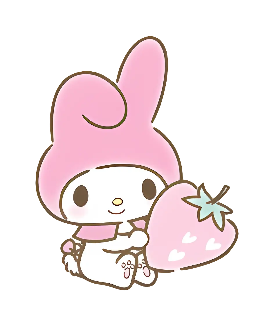 Cute Character with Strawberry