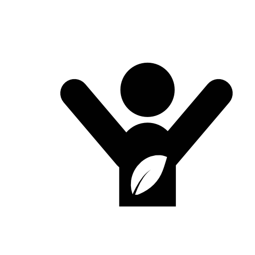 Person Icon with Leaf