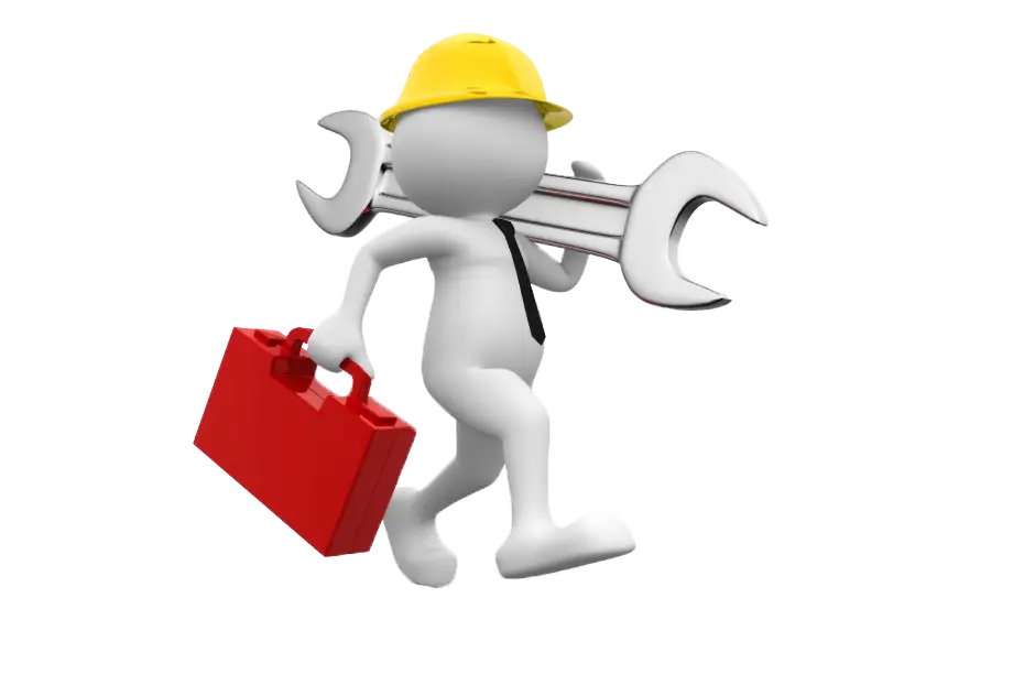 Worker with Tools Concept Illustration