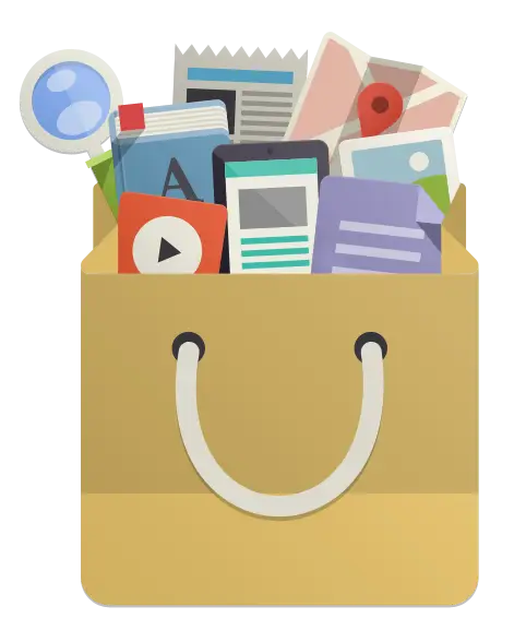 Shopping Bag Filled with Items Icon