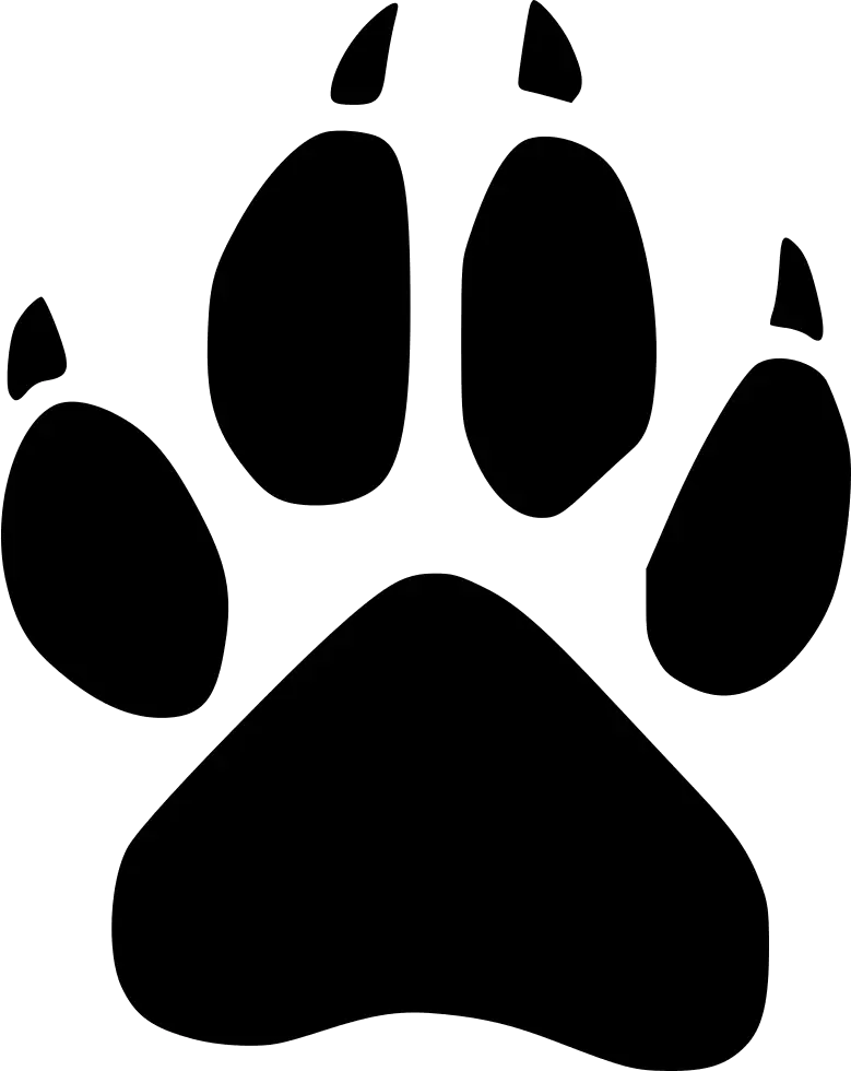 Black Animal Paw Print Symbol