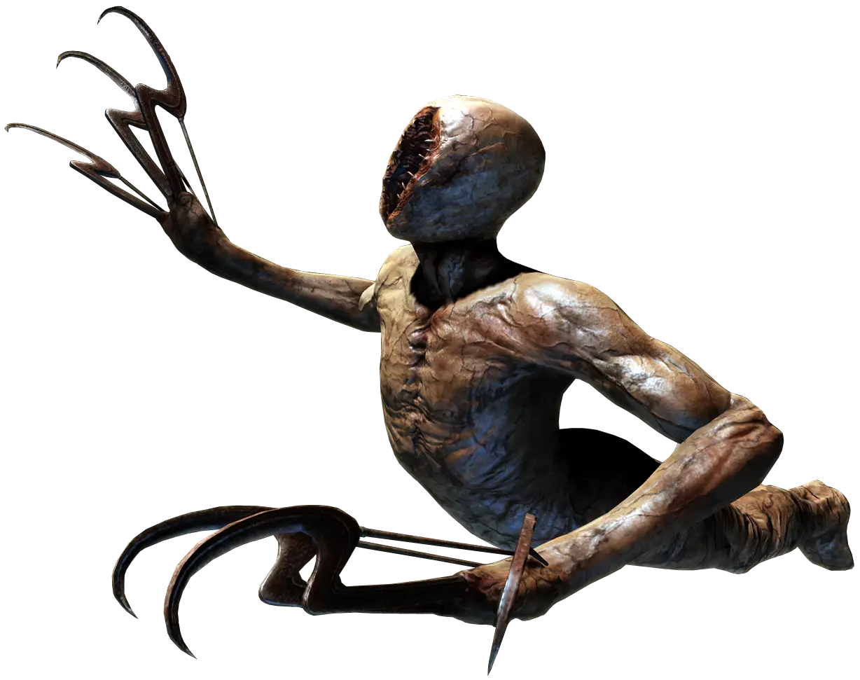 Alien Monster with Sharp Claws and Featureless Face