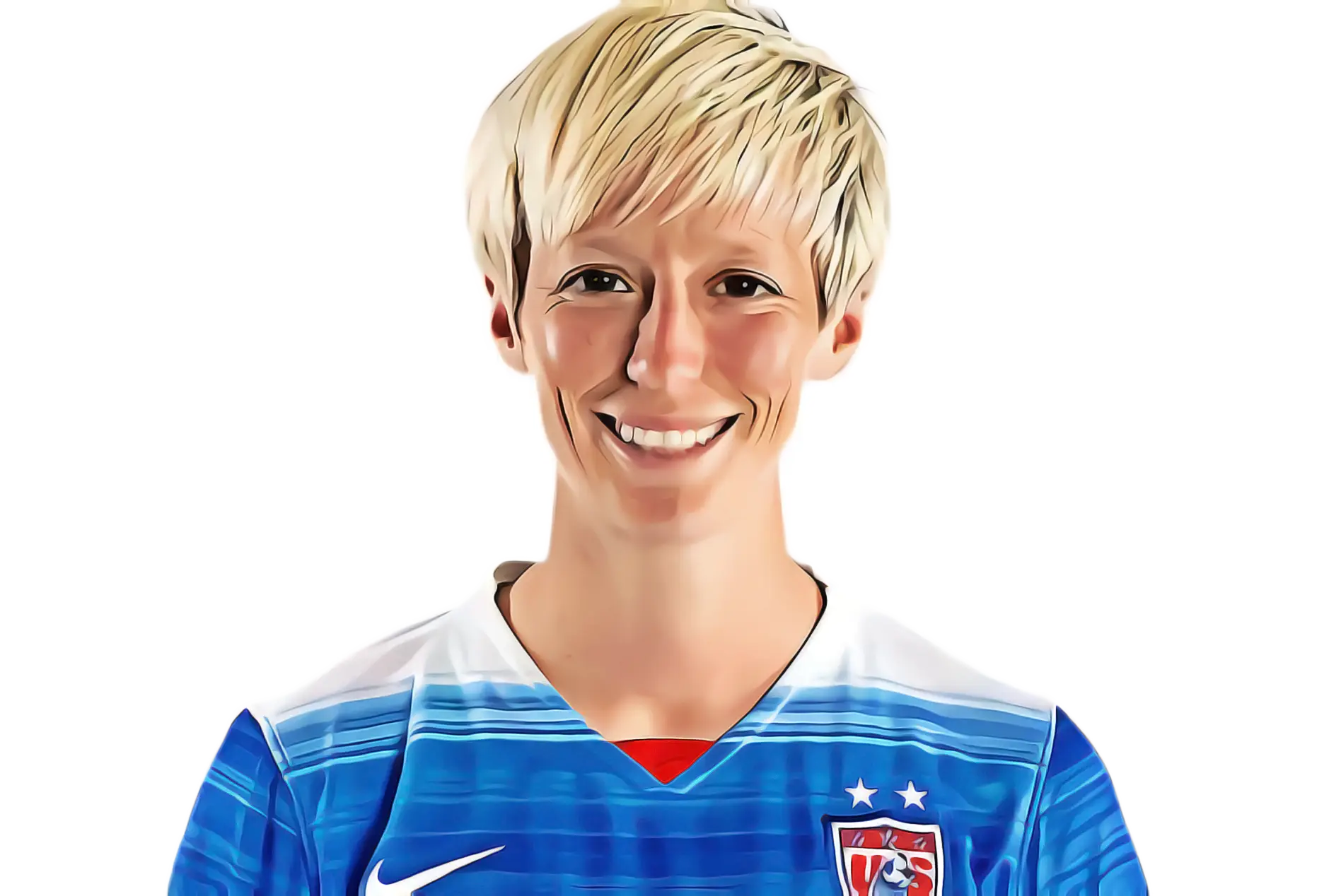 Blonde Soccer Player in Blue Jersey