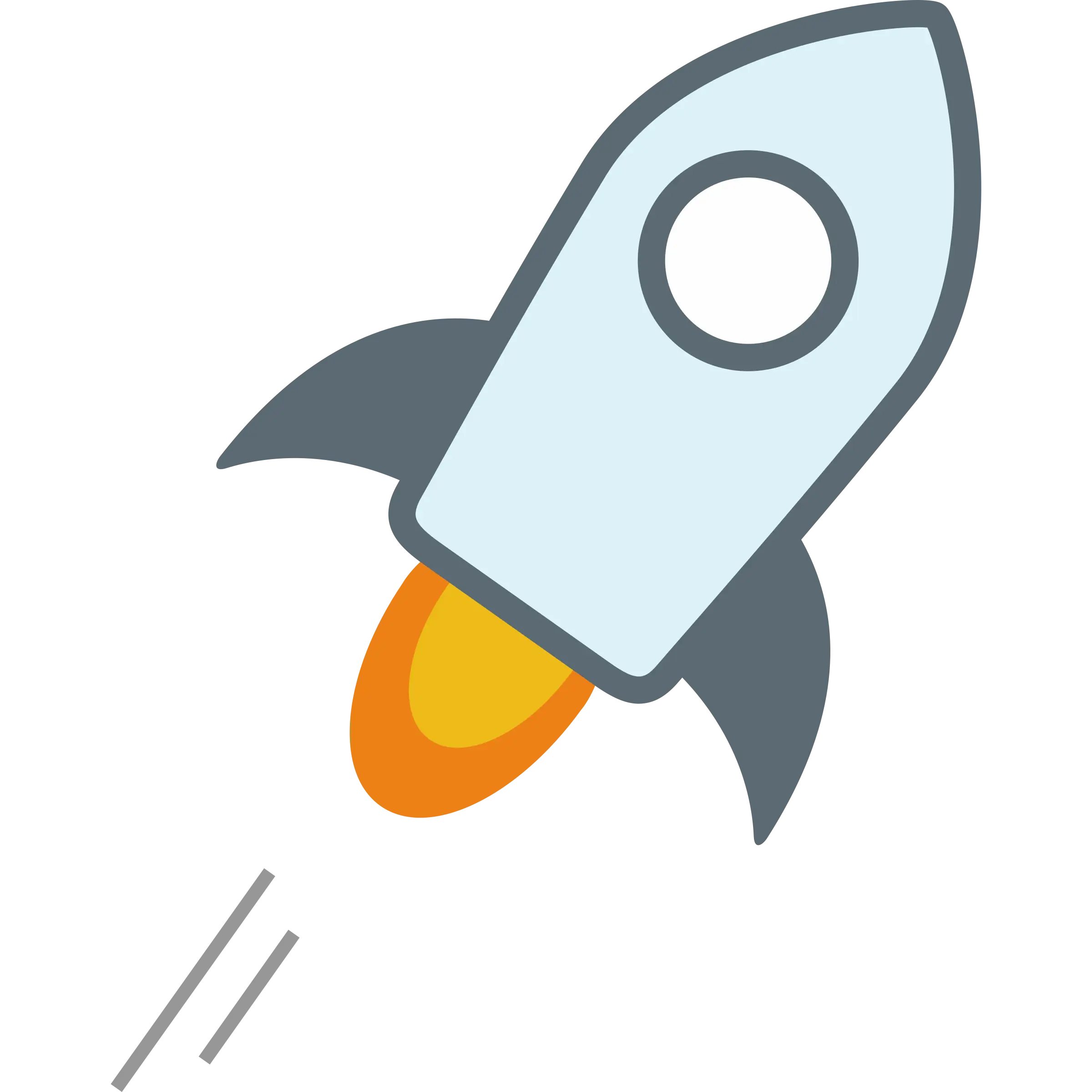 Rocket Icon Illustrating Launch Concept