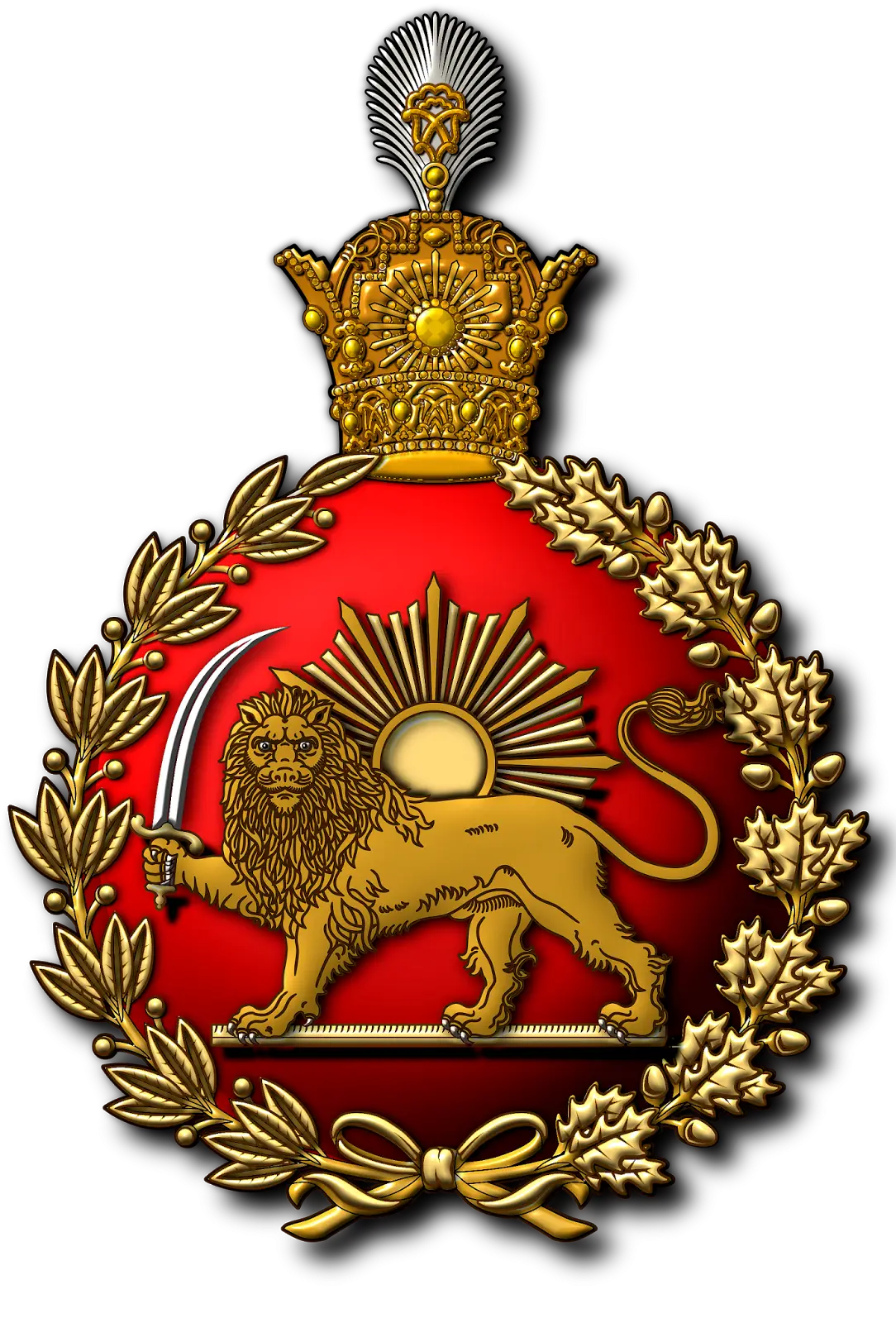 Royal Emblem with Lion and Crown