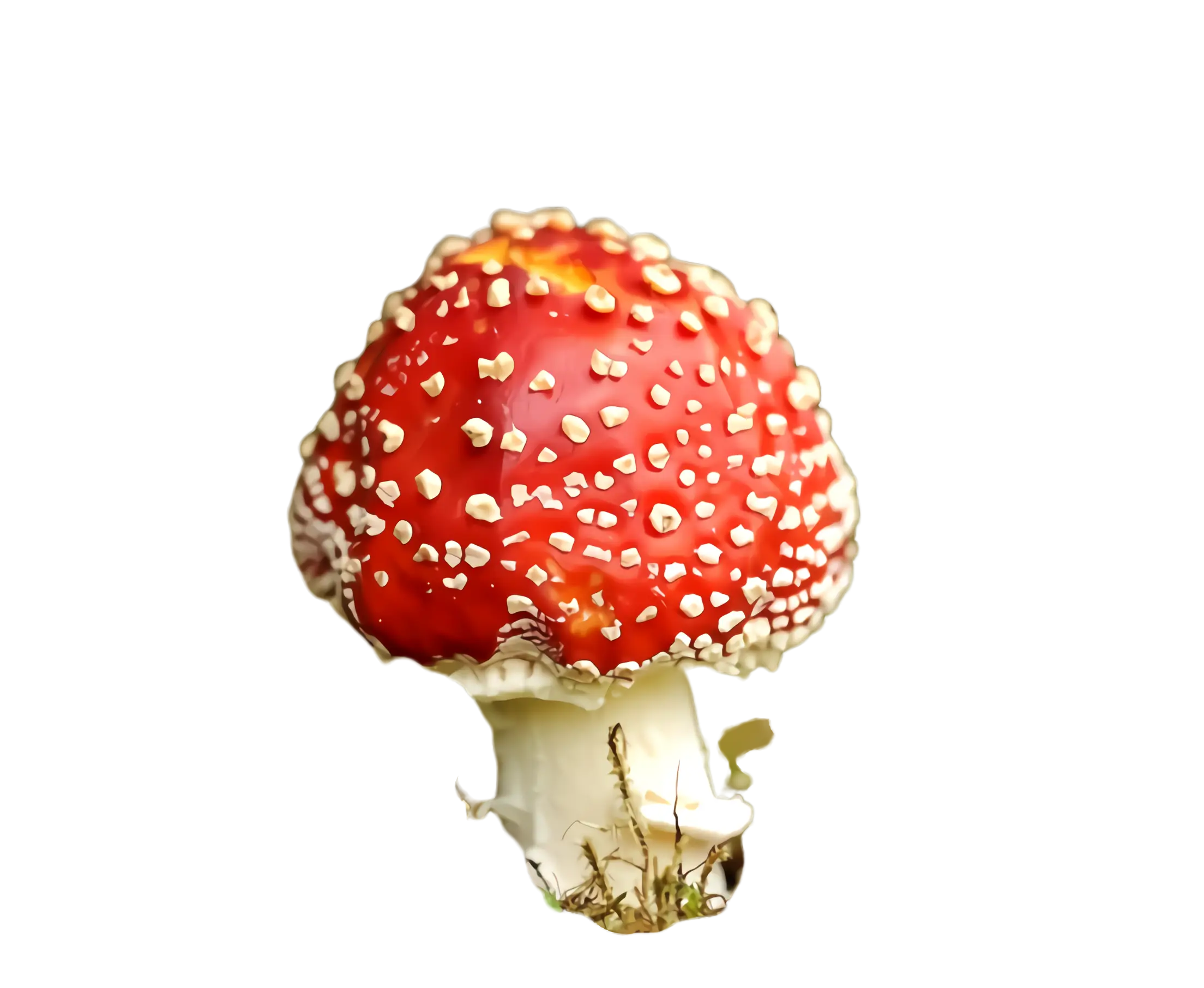 Red Amanita Mushroom with White Spots
