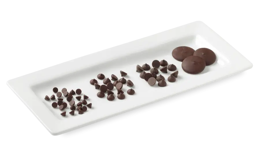 Variety of Chocolate Chips on a Plate