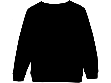 Black Silhouette of Casual Sweatshirt
