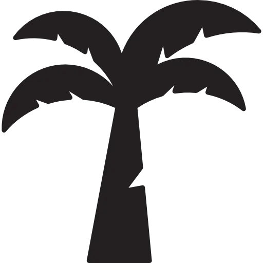 Palm Tree Silhouette for Tropical Scenes