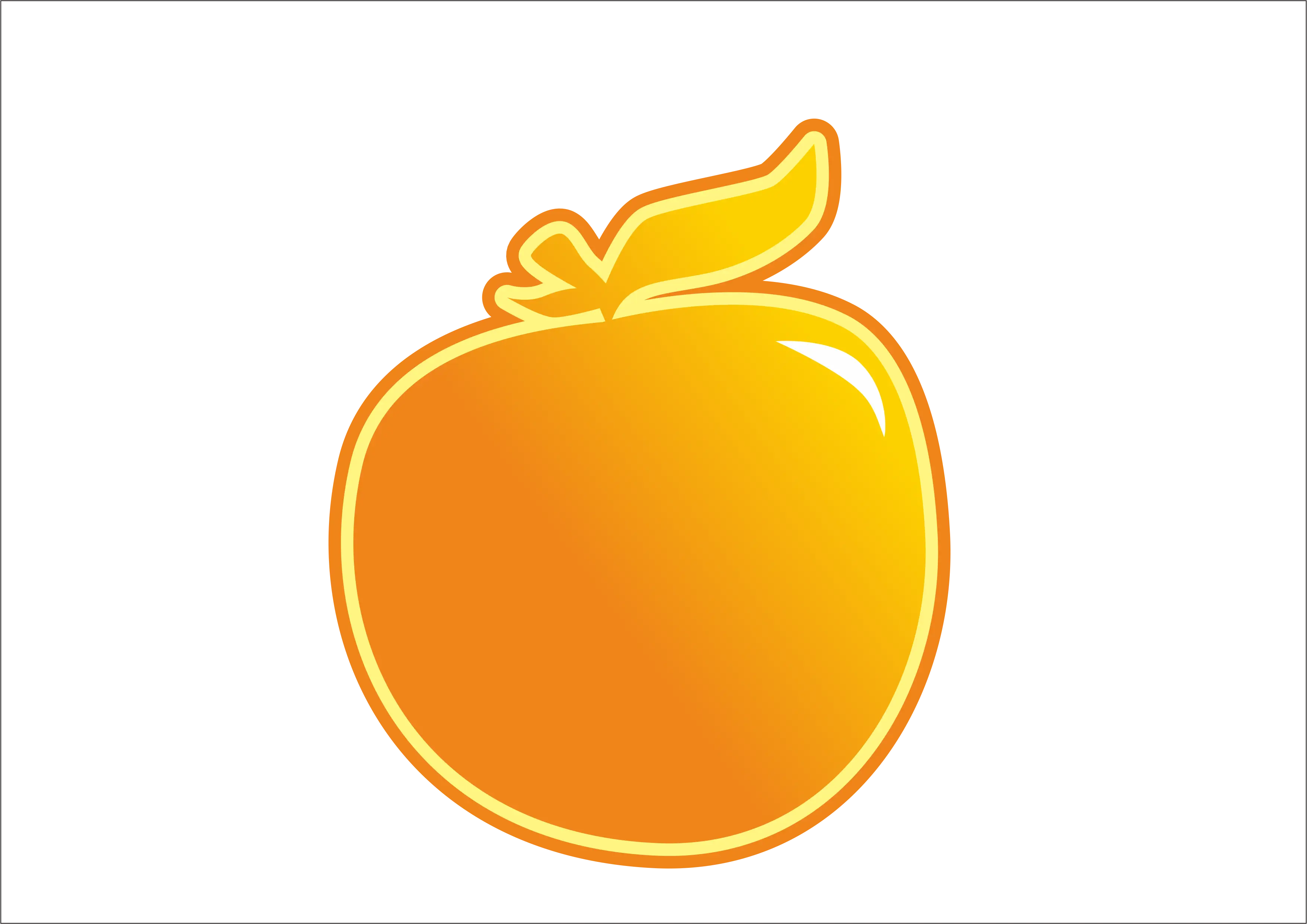 Bright Orange Fruit Icon for Citrus Lovers