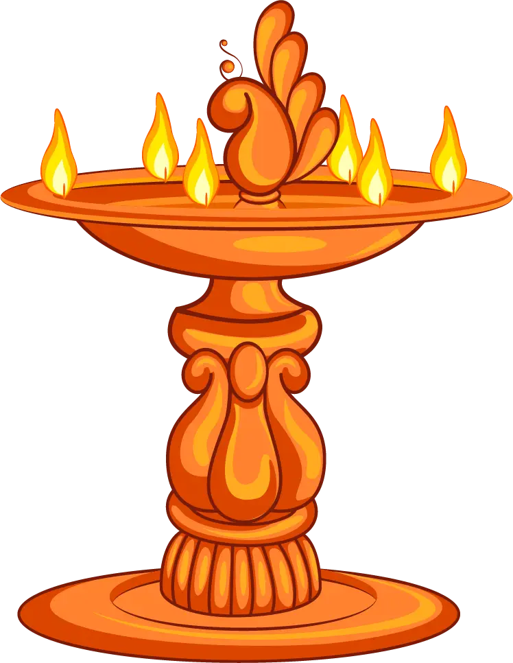 Decorative Lamp Stand with Flames
