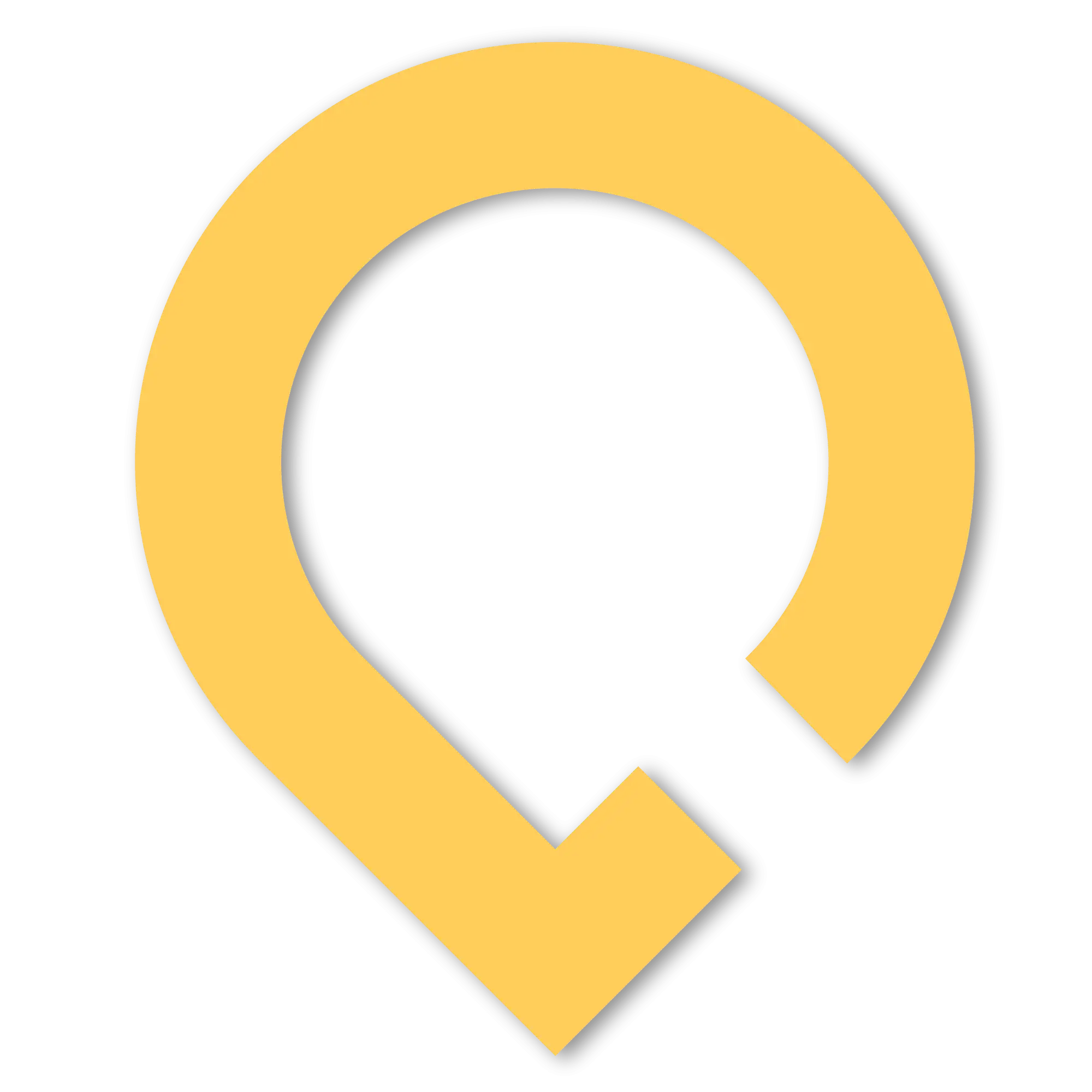 Yellow Location Pointer Icon for Navigation
