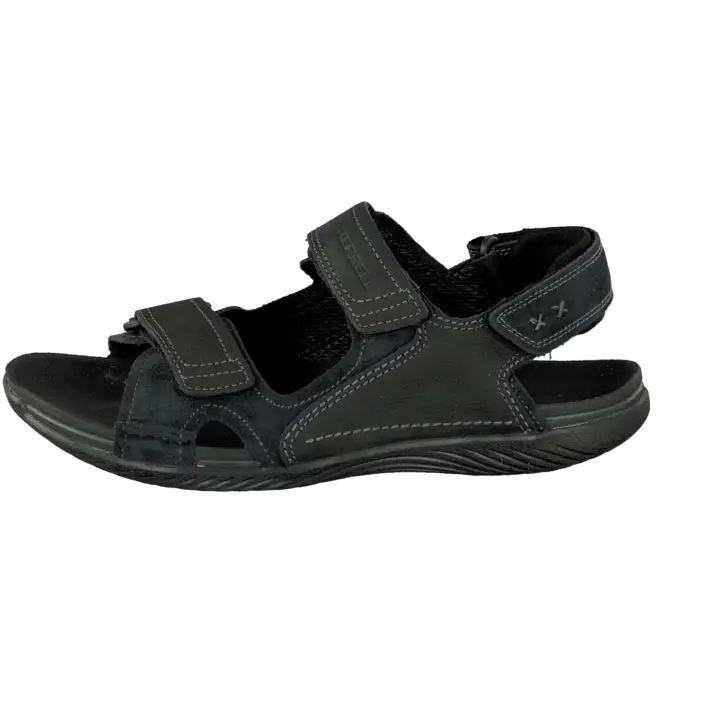 Black Strapped Sandal for Casual Wear